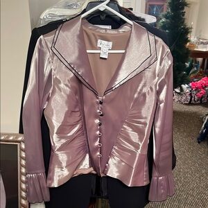 Xscape Women's Metallic Jacket wedding top 16 Worn once Mother of bride or groom
